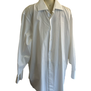 BROOKS BROTHERS THOMAS  MASON WHITE 100% COTTON SHIRT SZ 17 1/2